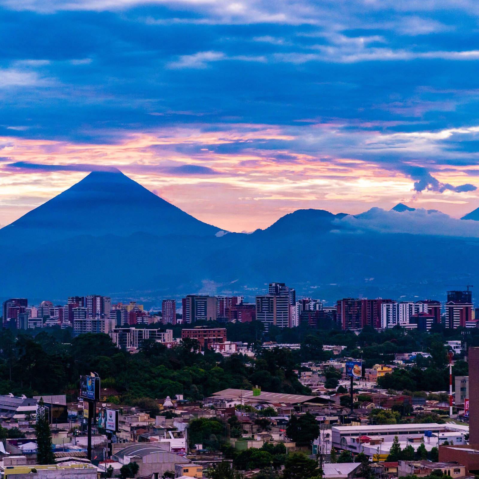 Guatemala with water volcano